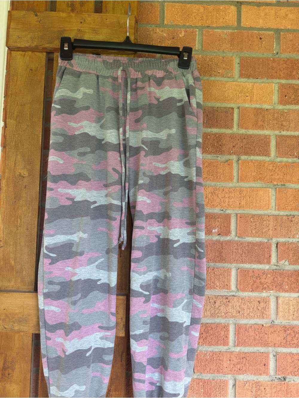 Yelete Pink and Gray Camo Lounge Joggers